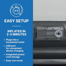 SleepLux Durable Inflatable Air Mattress with Built-in Pump, Pillow, USB Charger - Brand New