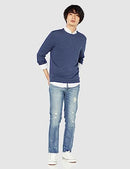 AMAZON ESSENTIALS STORE MEN'S LONG-SLEEVE CREWNECK SWEATER, 100% COTTON - BLUE - Brand New