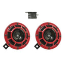 Hella Stark Sound 12V High/Low Frequency Super Tone Horn Set - Red/Black - Like New