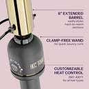Hot Tools Extended Barrel 1" Curling Wand, Waves, HTIR8017G - BLACK/GOLD - Like New