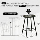 FIRAVOE BAR STOOLS SET OF 4, 28 INCH BAR HEIGHT STOOLS, 30077 - BLACK - Like New