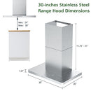 ONEEON 30" Range Hood 900 CFM Stainless Steel Wall Mount Kitchen Exhaust - Brand New