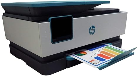 HP Officejet Pro 8028 All-in-One Printer Scan Copy Fax 3UC64A - Blue/White Like New