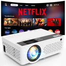 TMY V08 Projector WiFi and Bluetooth 1080P Full HD Portable, V08-APPS - Black - Like New