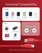 ANKER NEW NYLON USB-C TO LIGHTNING CHARGING CORD 6FT MFI A8622 - RED - Like New