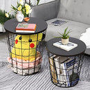 SMOOL Round End Tables with Storage Stacking Nesting Tables B09SV73FHC - Black - Brand New