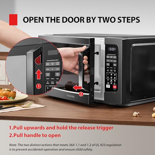 TOSHIBA EM131A5C-BS COUNTERTOP MICROWAVE OVENS 1.2 CU FT 1100W - BLACK - Like New