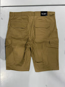 BLU ROCK MEN'S COTTON FLEX-STRETCH CARGO SHORTS - SIZE: MEN 36 - TIMBER - Brand New
