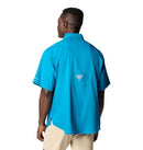 1287051462 COLUMBIA MEN'S TAMIAMI II SHORT SLEEVE SHIRT - MEN M - BLUE-ECHO - Brand New