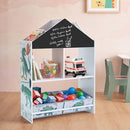 Luxenhome Children's Multi-Functional Wooden Open Bookcase Toy Storage Bin - Brand New