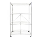 ORIGAMI 2PK R5 STORAGE RACK 4TIER HEAVYDUTY FOLDABLE WHEELS - - Scratch & Dent