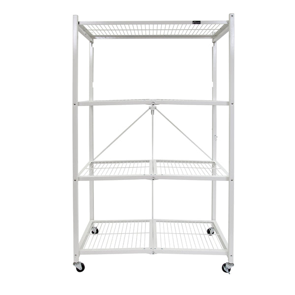ORIGAMI 2PK R5 STORAGE RACK 4TIER HEAVYDUTY FOLDABLE WHEELS - - Scratch & Dent