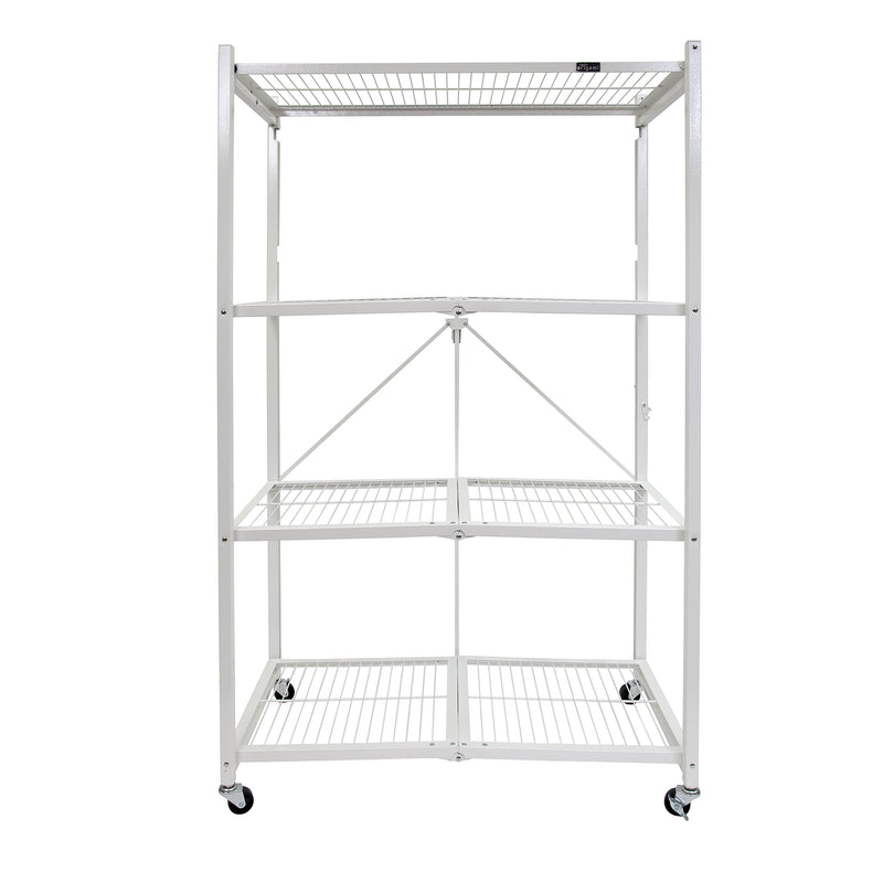 ORIGAMI 2PK R5 STORAGE RACK 4TIER HEAVYDUTY FOLDABLE WHEELS - - Scratch & Dent