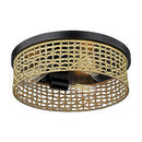 3-Light Flush Mount Ceiling Light, HWH 16'' - Black - Brand New