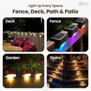 INFINITE BASICS 8-PACK SOLAR LED DECK & STEP WEATHERPROOF LIGHTS - BROWN - Like New