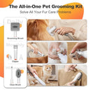 AFLOIA 6 in 1 DOG GROOMING KIT, VACUUM FOR SHEDDING, 1.5L DUST CUP - WHITE - Like New