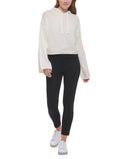 CALVIN KLEIN JEANS WOMEN'S HOODED BELL-SLEEVE TOP - SIZE: WOMEN XL - BEIGE - Brand New