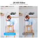 JWQPO Indoor Camera 5G, 2.4G WiFi Security Instant 911 Alert, 360° Pan/Tilt - Like New