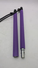Portable Pilates Bar Kit Yoga Stick Resistance Band Foot Loop Total Body, Purple - Brand New