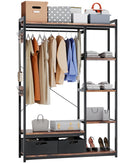 ZERDER CLOTHES RACK HEAVY DUTY GARMENT RACK FOR CLOTHES ZER-010 - RUSTIC BROWN - Like New