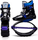 KANGAROO BOUNCE SHOES EXERCISE & FITNESS BOOTS WORKOUT JUMPS - BLACK/SILVER/BLUE - Like New