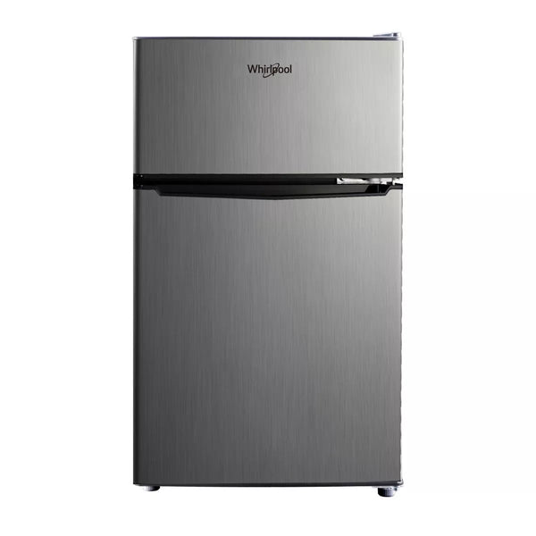 WHIRLPOOL 3.1 CU FT MINI REFRIGERATOR REVERSIBLE DOOR - STAINLESS STEEL - Like New