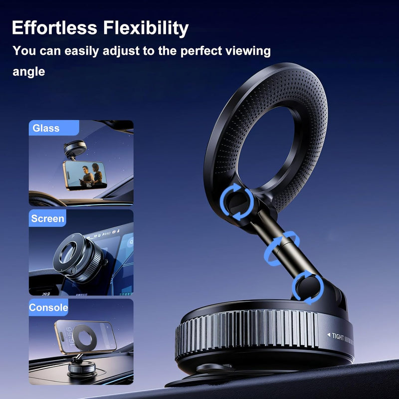 GENERIC K007 VACUUM SUCTION MAGNETIC BRACKET, K007 PHONE MOUNT SUCTION - BLACK - Like New