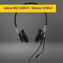 Jabra BIZ 2400 II Duo USB Mic Headset 2499-823-209 - Black - Scratch & Dent