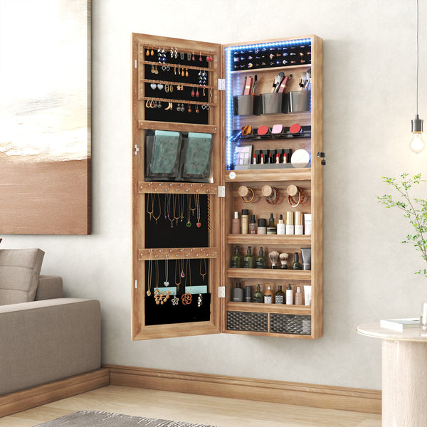 GENERIC 14.6" WIDE JEWELRY ARMOIRE - BROWN - Scratch & Dent