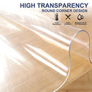 24x50 inch Transparent PVC Table Cover Protector Kitchen Dining Room Coffee - Brand New
