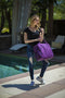 Rockland Melrose Upright Wheeled Under-Carrier Luggage BF31 - Purple, 15" - Brand New