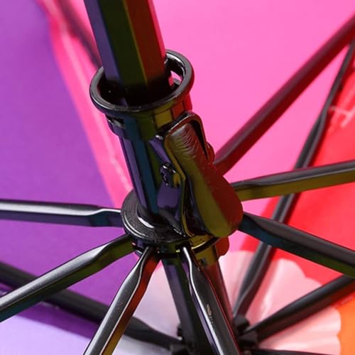 TINSOW 8 RIB RAINBOW UMBRELLA PORTABLE LGBT PRIDE UMBRELLA - RAINBOW - Like New