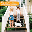 KOOTETA OUTDOOR STAIR TREADS FOR WOODEN STEPS NON SLIP 15 PACK 8" X 30" BLACK - Like New