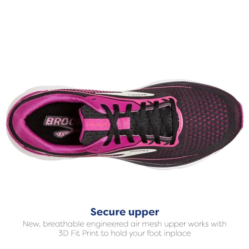 Brooks Women's Trace 2 Neutral Running Shoe Black/Festival Fuchsia/Pink Flambe - Like New