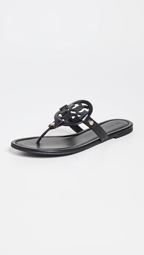 TORY BURCH WOMEN'S MILLER EMBELLISHED SANDALS SIZE: WOMEN 7.5 BLACK - Like New