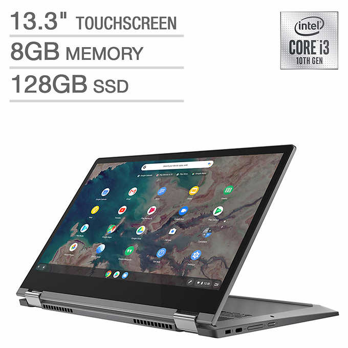 LENOVO CHROMEBOOK 13.3" FHD TOUCH I3-10110U 8 128GB SSD 82B8002UUX - Like New