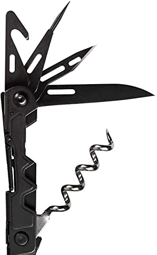 SOG POWERLITRE MINI UTILITY MULTI-TOOL 19 LIGHTWEIGHT TOOLS PL1002-CP - BLACK - Like New