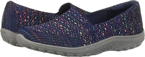 Skechers Women's Reggae Fest-Wicker Loafer Flat Navy Size 8 - Like New