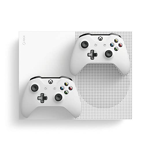 MICROSOFT XBOX ONE S 1TB 2 CONTROLLER BUNDLE CONSOLE 234-00598 - WHITE New