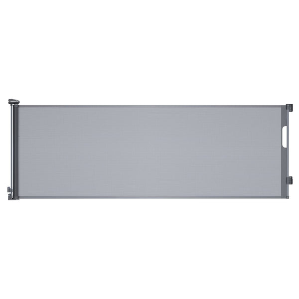 LIFMAGE RETRACTABLE BABY GATES 137 INCH EXTRA WIDE BABY GATE FOR STAIRS - GRAY - Like New
