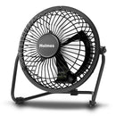 HOLMES 4" MINI HIGH-VELOCITY PERSONAL DESK FAN, 32510028, 4 BLADES, 360° - BLACK - Like New