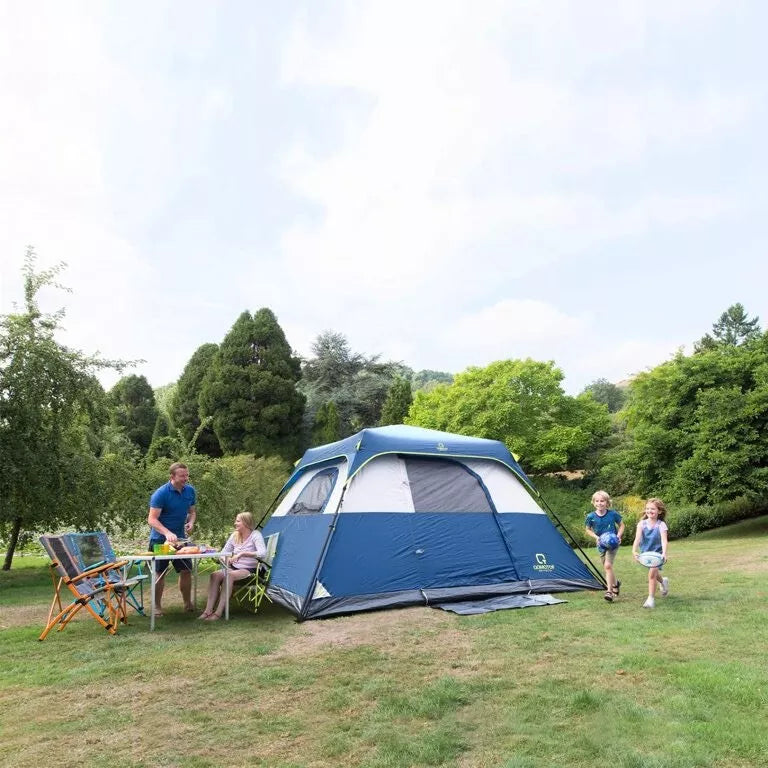QOMOTOP 6 PERSON 60 SECONDS SET UP CAMPING TENT WATERPROOF POP UP TENT - BLUE - Like New