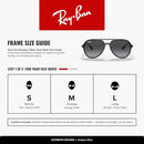 RAY-BAN AVIATOR SUNGLASSES FOR MEN FOR WOMEN 601/8G 57-16-145-3N BLACK/GRAY GRAD - Like New