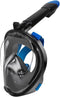 UNIGEAR SNORKEL MASK FULL FACE - SIZE: MEN L/XL - BLACK/BLUE - Like New
