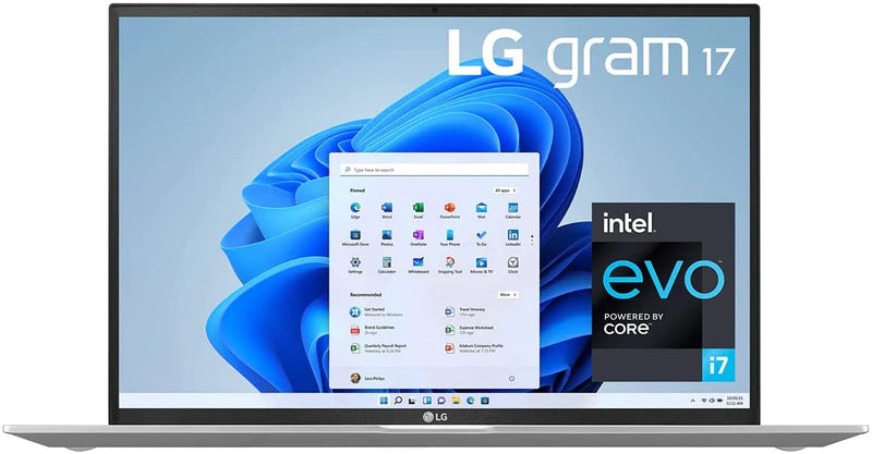 For Parts: LG Gram 17 2560x1600 i7-1195G7 32GB 1TB SSD SILVER - DEFECTIVE SCREEN & BATTERY