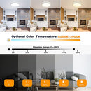 DLLT 35W Modern Dimmable Ceiling Light B0832GWPQR - White - Like New