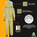BeeProGear 3-Layer Ventilated Mesh Beekeeping Suit for Men & Women -B09HDJ27CF - Brand New