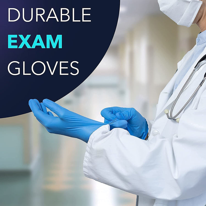 HUAYUAN POWDER FREE NITRILE EXAM DISPOSABLE NON-STERILE GLOVES 100PCS LARGE - Brand New
