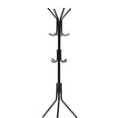 Free-Standing Coat Rack Metal Stand Hall Tree Entry-Way Furniture - Black - Brand New