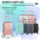 KENSIE 20" "ALMA" CARRY-ON TSA-LOCK SPINNER LUGGAGE TD-57920 - ROSE GOLD - Brand New